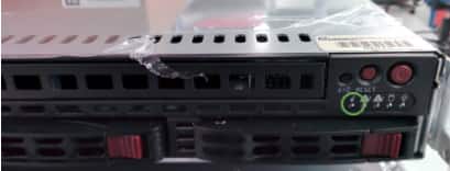 Indicator on front panel of USM appliance that identifies failed power supply. 